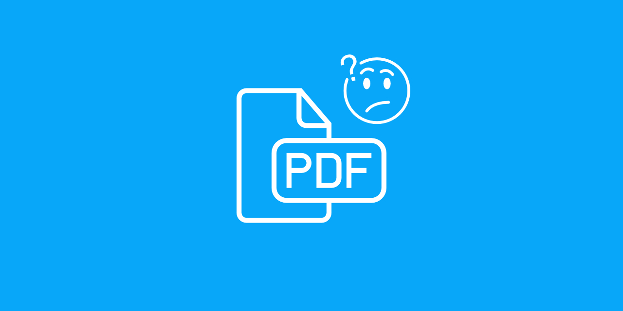 El icono de un documento PDF sobre un escritorio junto a una computadora portátil