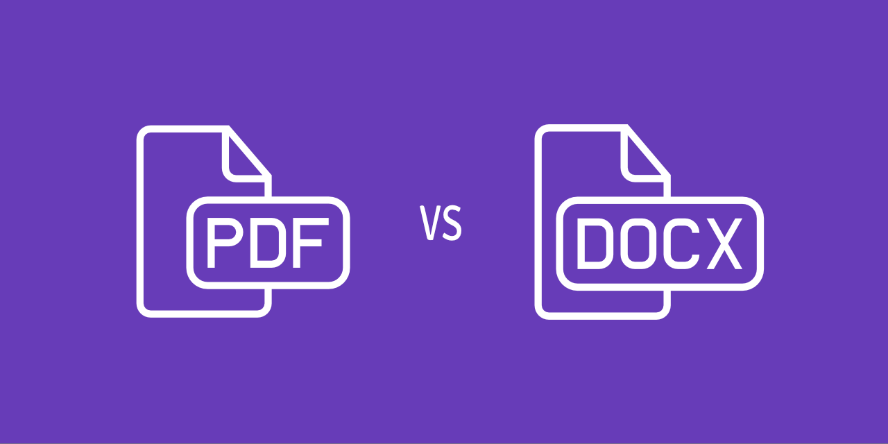 A PDF file icon next to a DOCX file icon
