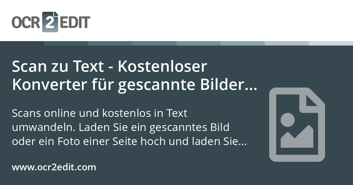Gescanntes Bild in Text umwandeln - Online-OCR-Konverter