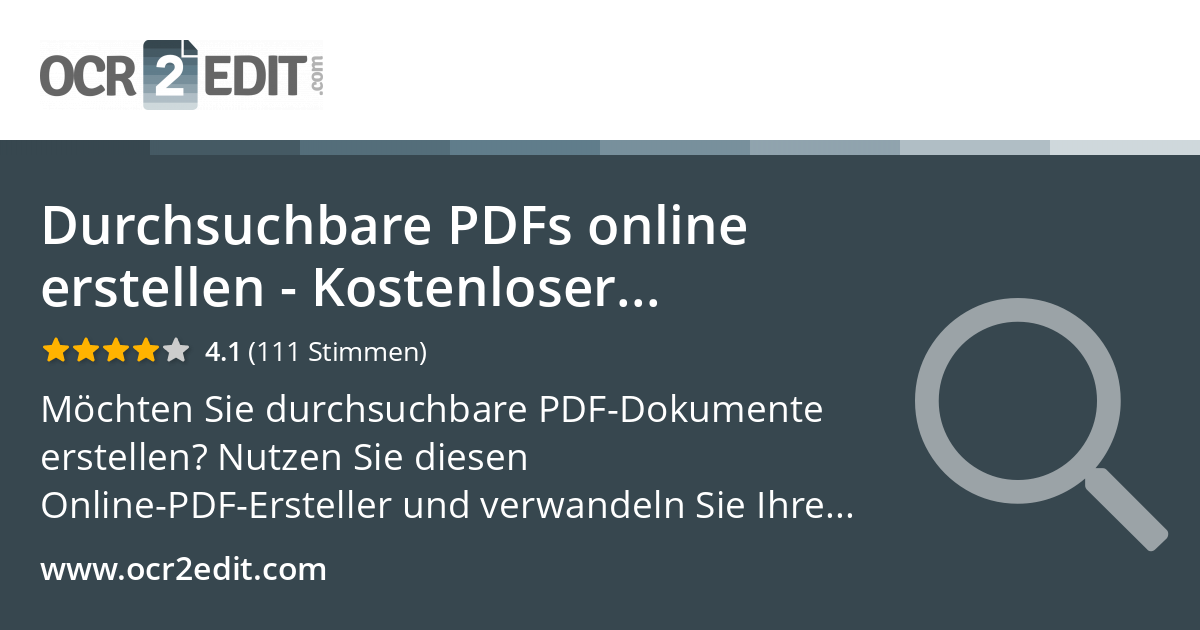 Durchsuchbare Pdfs Online Erstellen Kostenloser Pdf Ersteller